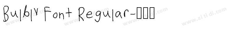 Bulbly Font Regular字体转换